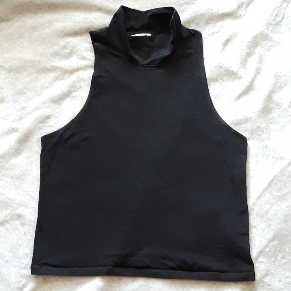Black turtleneck top